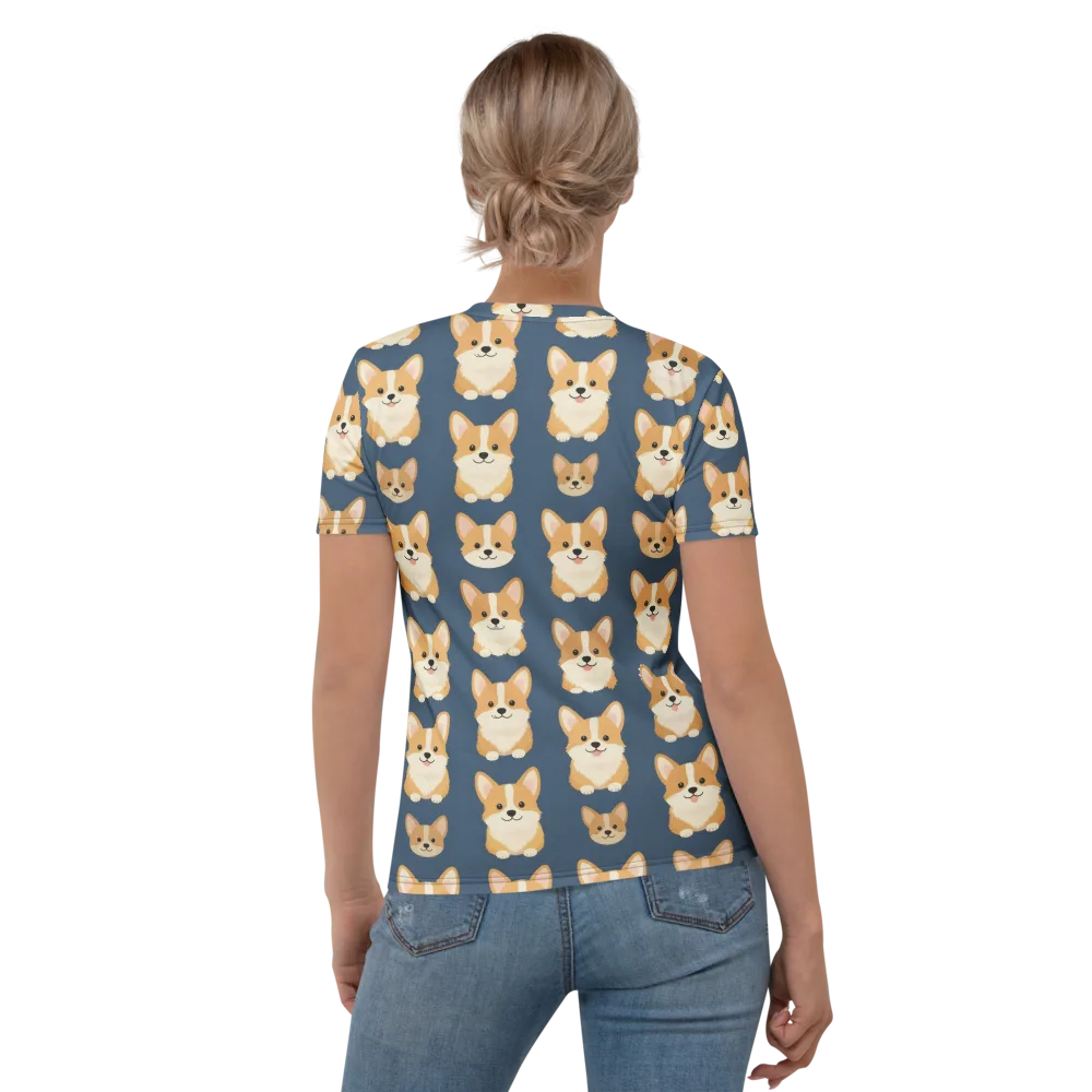 The Corgi Collective on Women's Crew Neck T-Shirt — Back