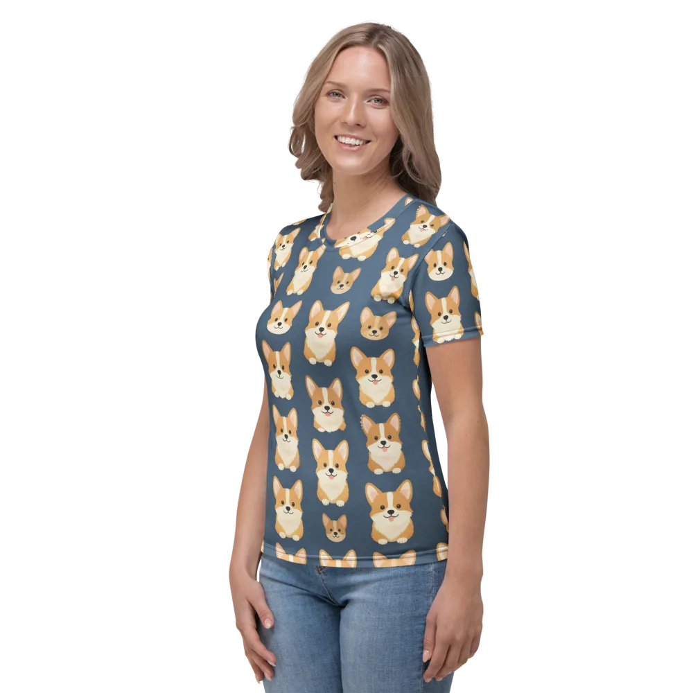 The Corgi Collective on Women's Crew Neck T-Shirt — Left