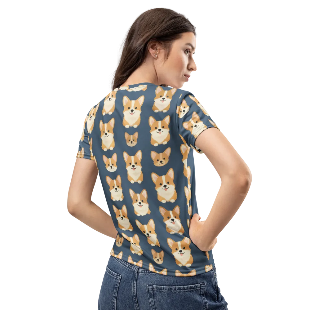 The Corgi Collective on Women's Crew Neck T-Shirt — Back