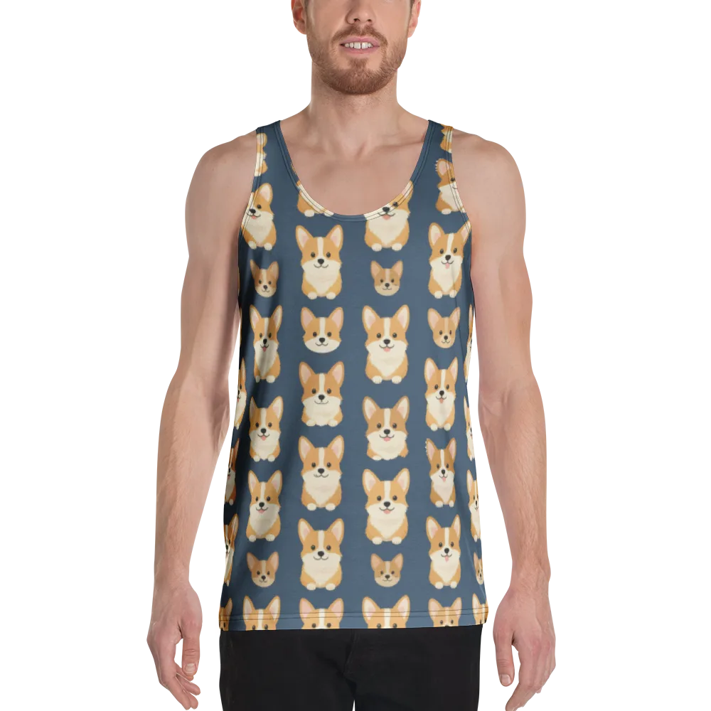 The Corgi Collective on Men's Tank Top — Front