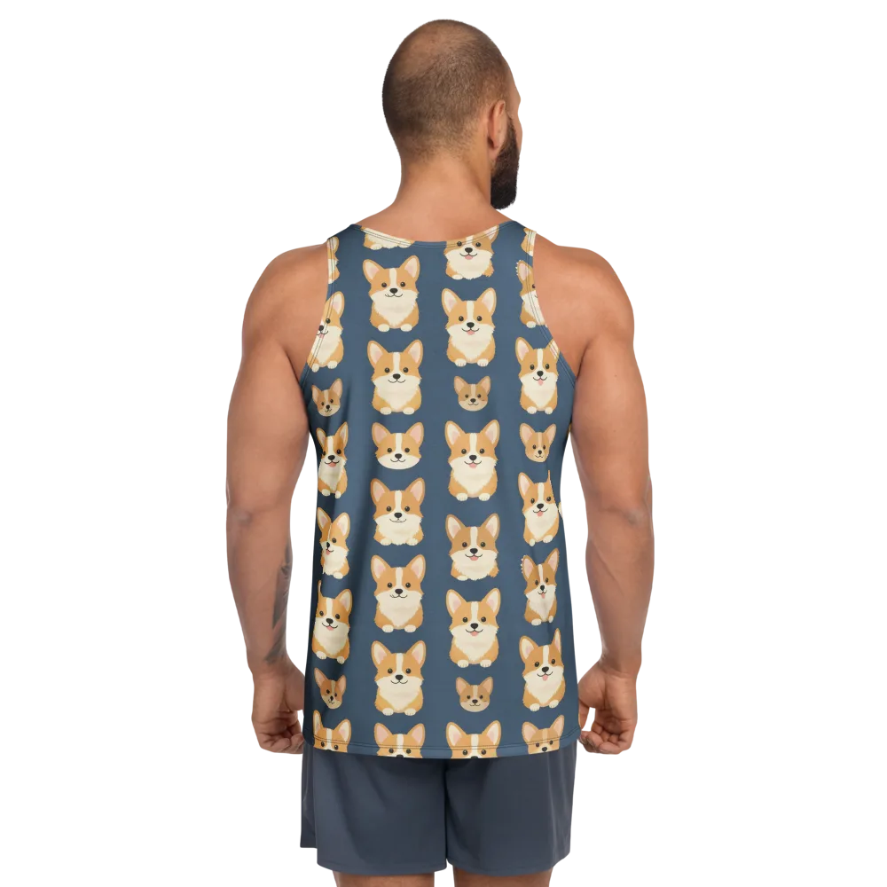 The Corgi Collective on Men's Tank Top — Back