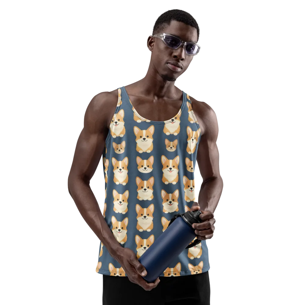 The Corgi Collective on Men's Tank Top — Front