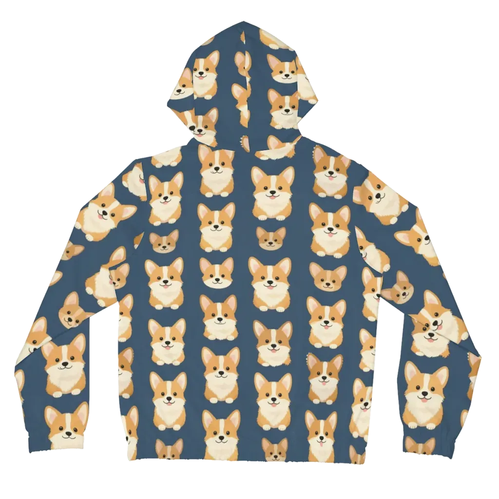 The Corgi Collective on Women's Full-Zip Hoodie — Back