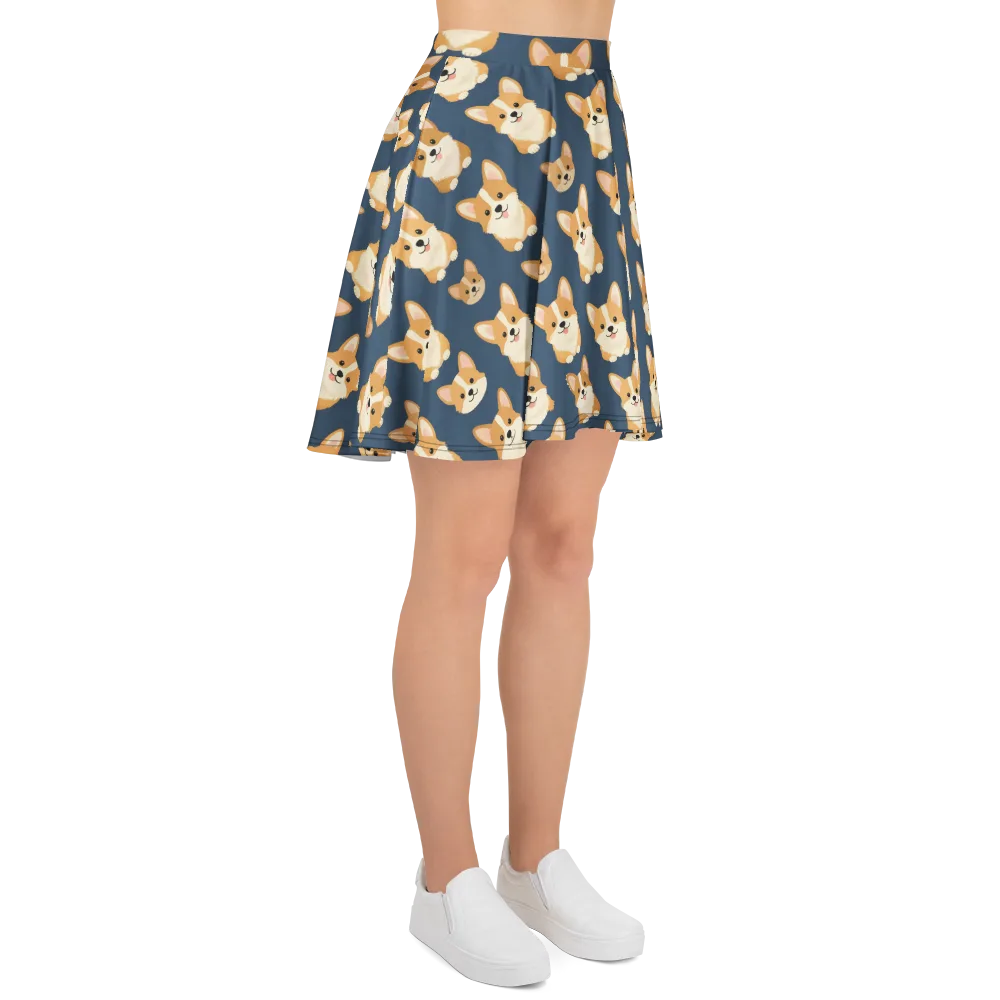 The Corgi Collective on Skater Skirt — Right