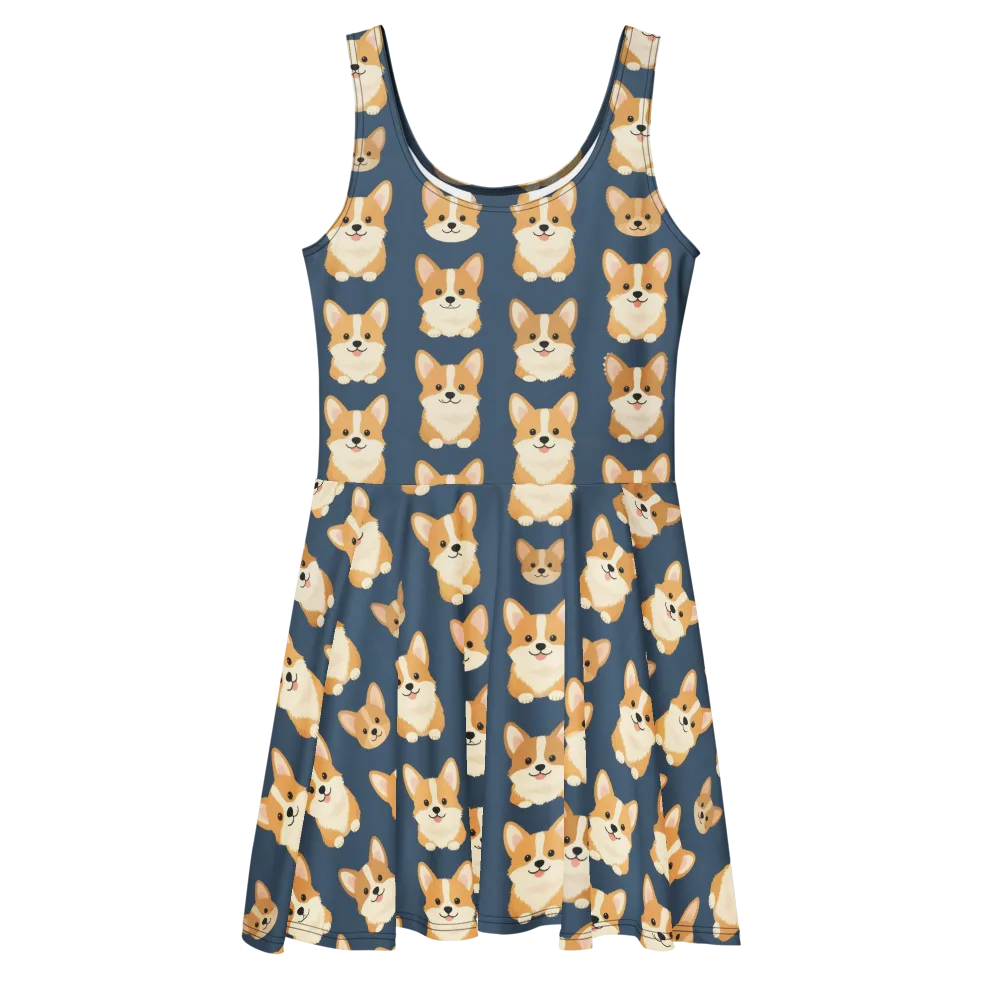 The Corgi Collective on Skater Dress — Front
