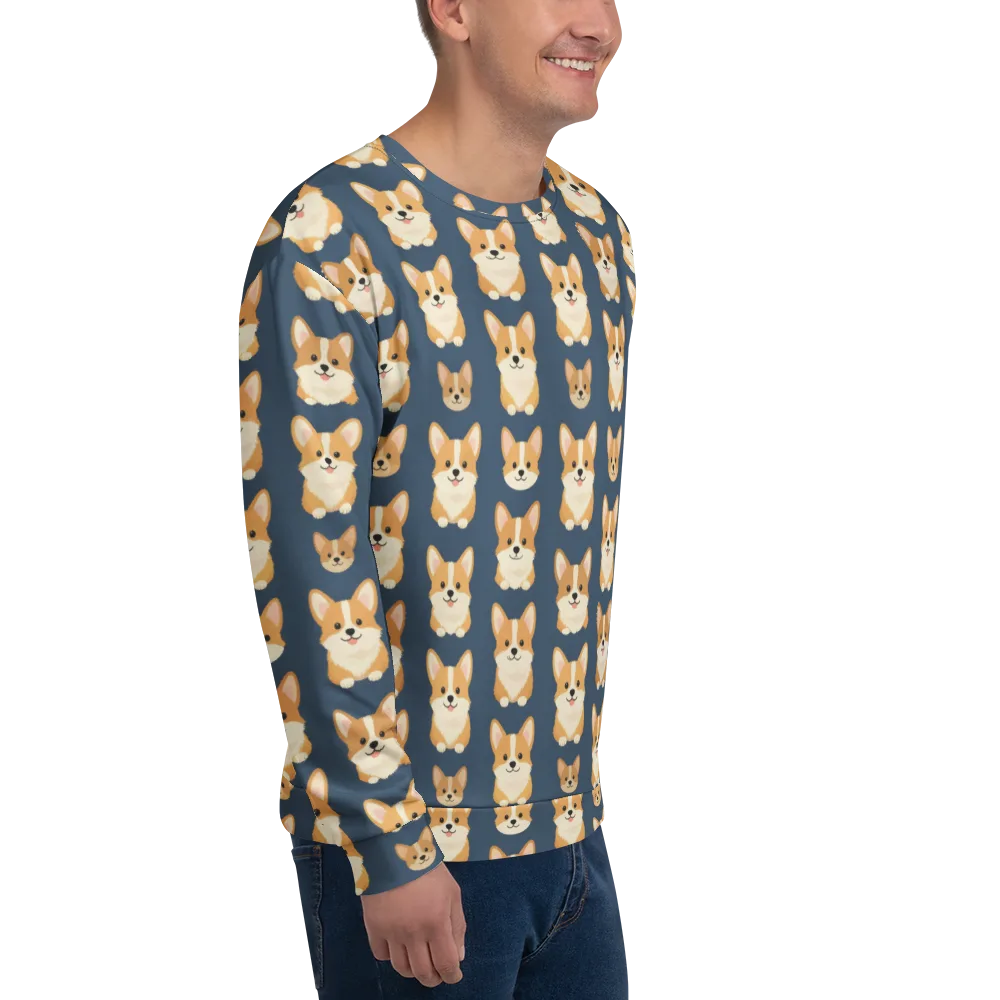 The Corgi Collective on Sweatshirt — Right Front