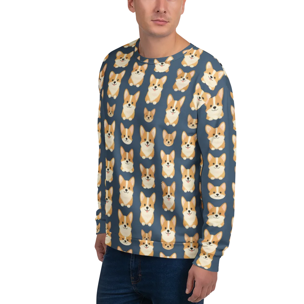 The Corgi Collective on Sweatshirt — Left Front