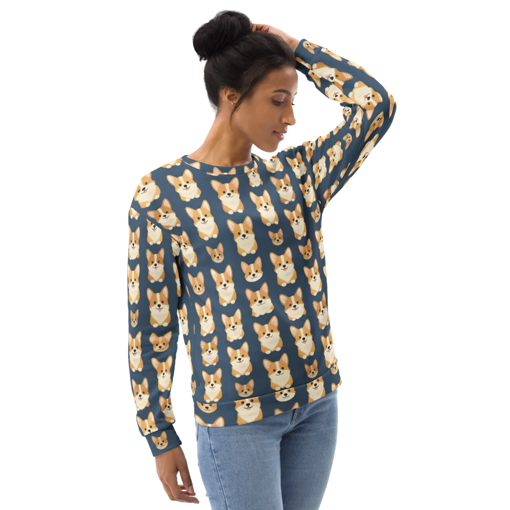 The Corgi Collective on Sweatshirt — Right Front