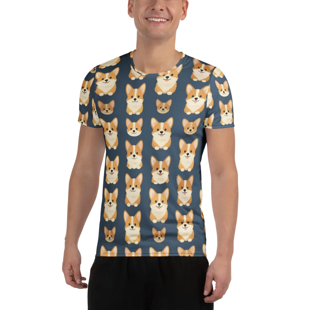 The Corgi Collective on Men's Athletic T-Shirt — Front
