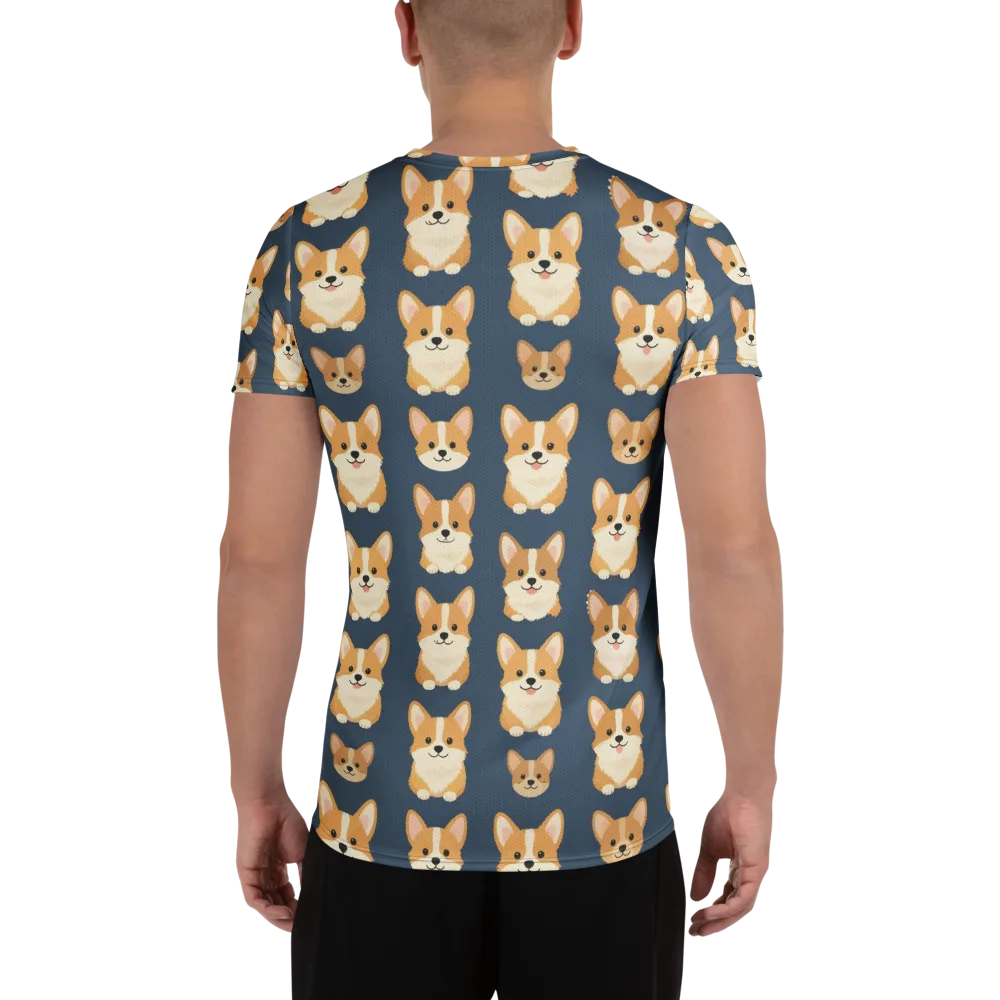 The Corgi Collective on Men's Athletic T-Shirt — Back