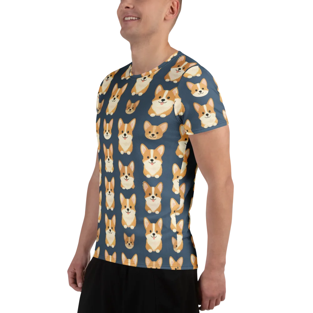 The Corgi Collective on Men's Athletic T-Shirt — Left