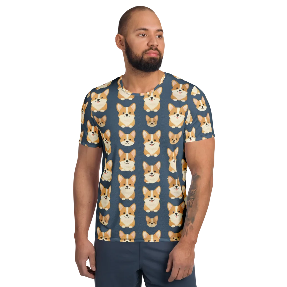 The Corgi Collective on Men's Athletic T-Shirt — Front