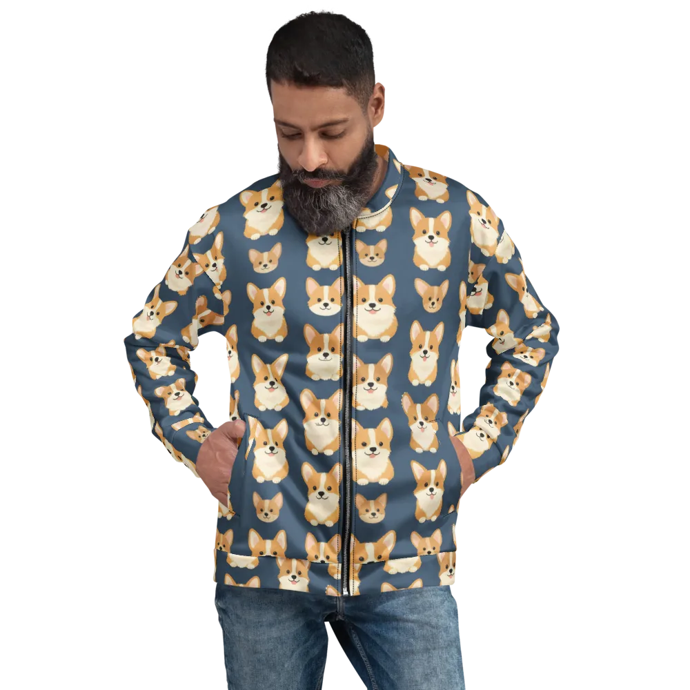 The Corgi Collective on Bomber Jacket — Front