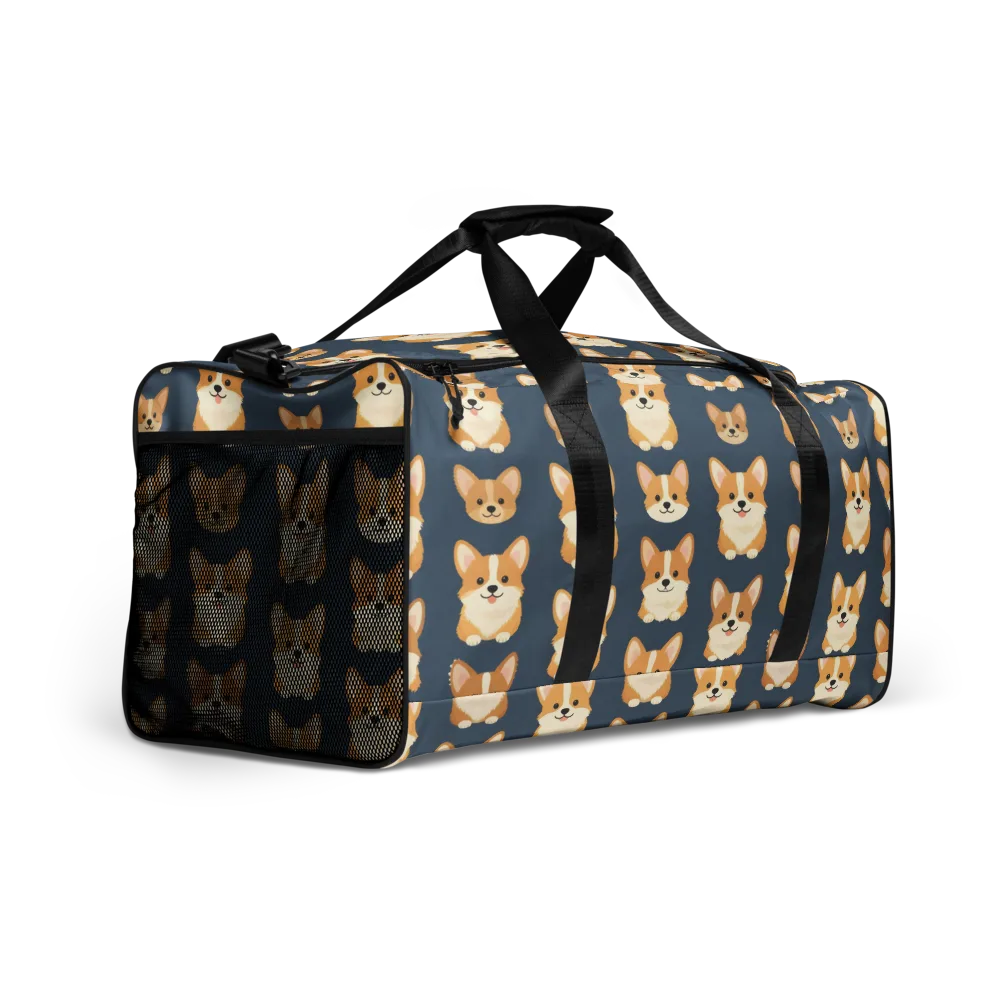 The Corgi Collective on Duffle Bag — Right Front