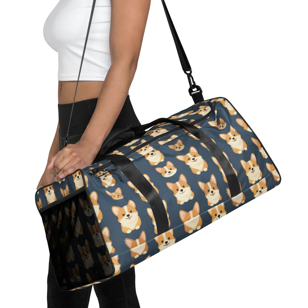 The Corgi Collective on Duffle Bag — Front
