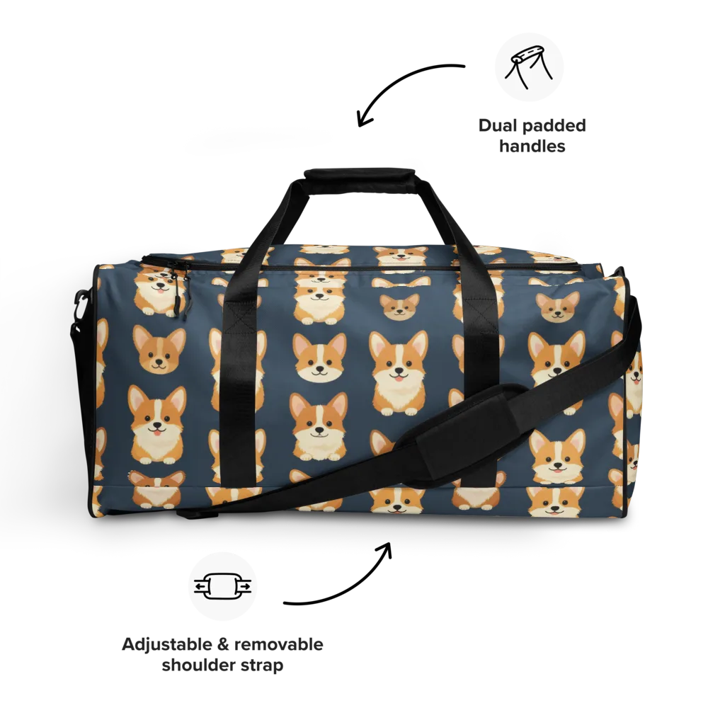 The Corgi Collective on Duffle Bag — Front
