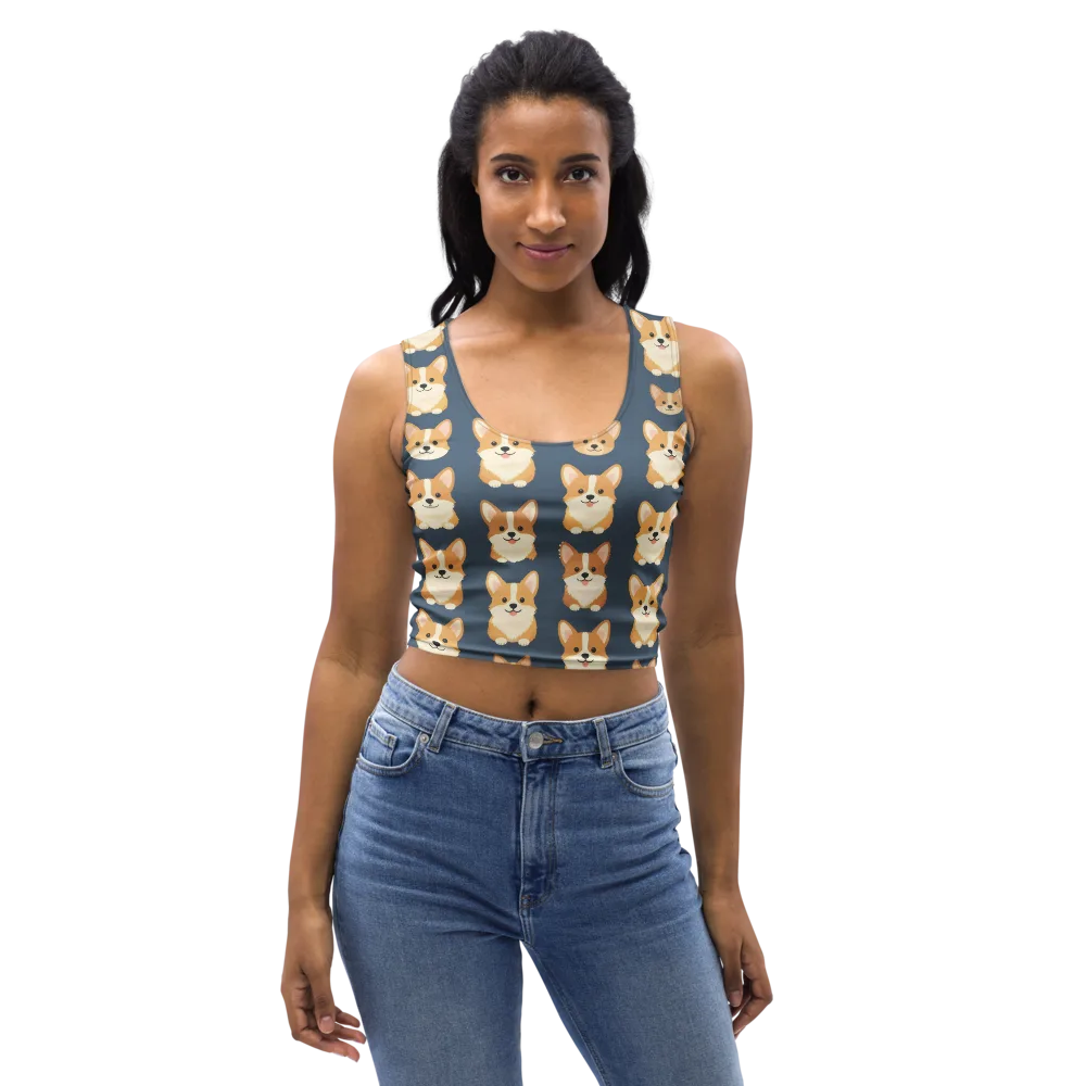 The Corgi Collective on Crop Top — Front
