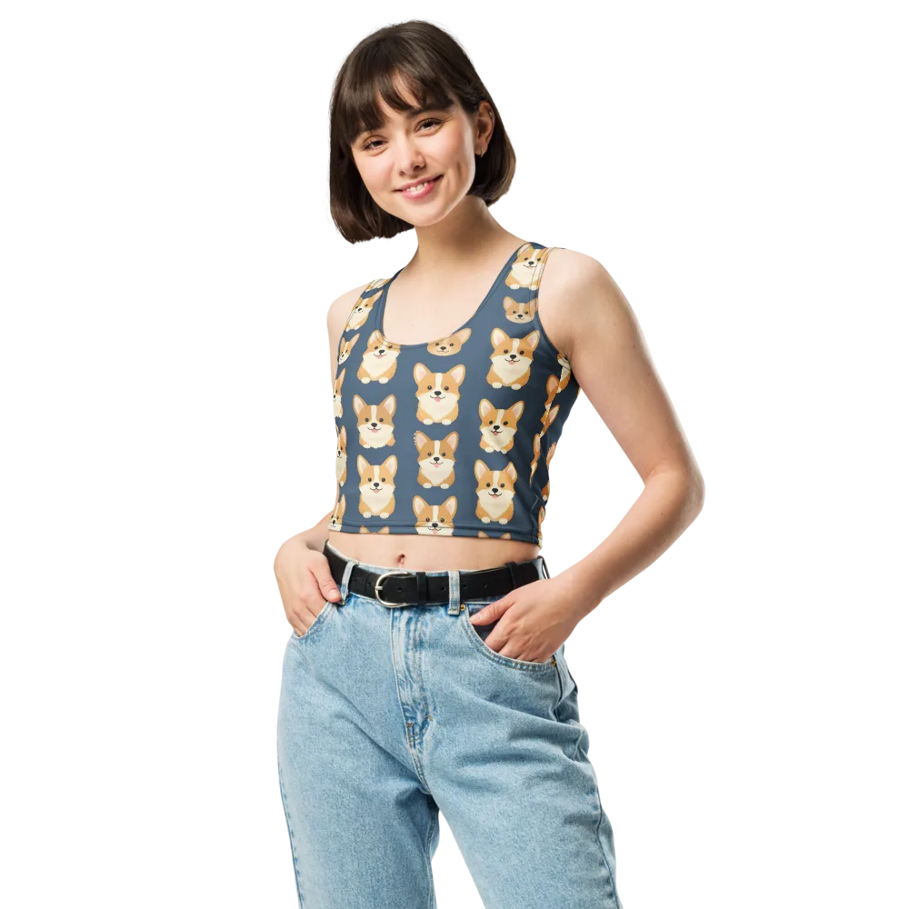 The Corgi Collective on Crop Top — Front