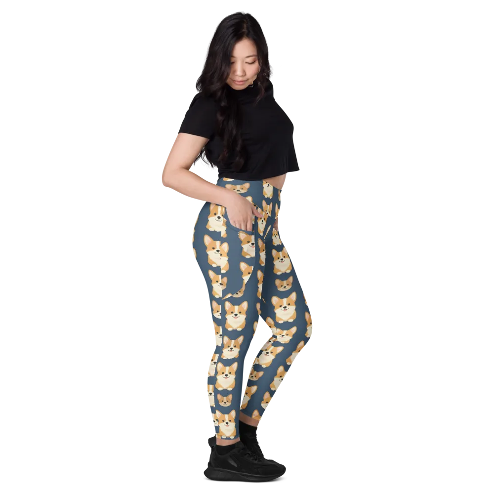 The Corgi Collective on Leggings with Pockets — Right