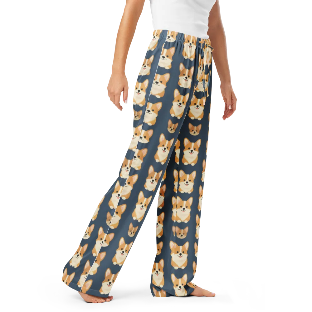 The Corgi Collective on Women's Pajama Pants — Right Front