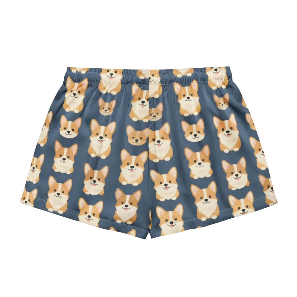 The Corgi Collective on Women's Pajama Shorts — Back