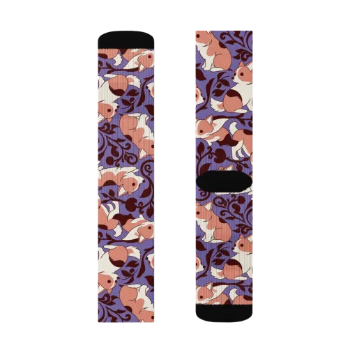 Corgi Damask on a Socks