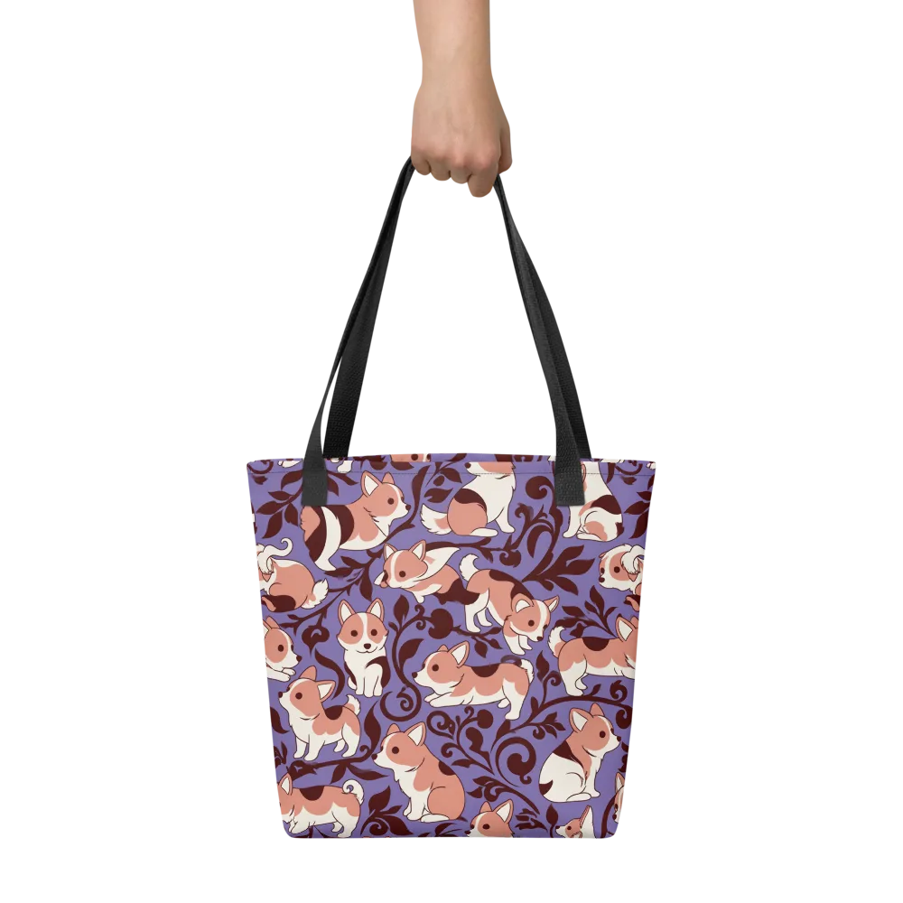 Corgi Damask on Tote Bag — Front