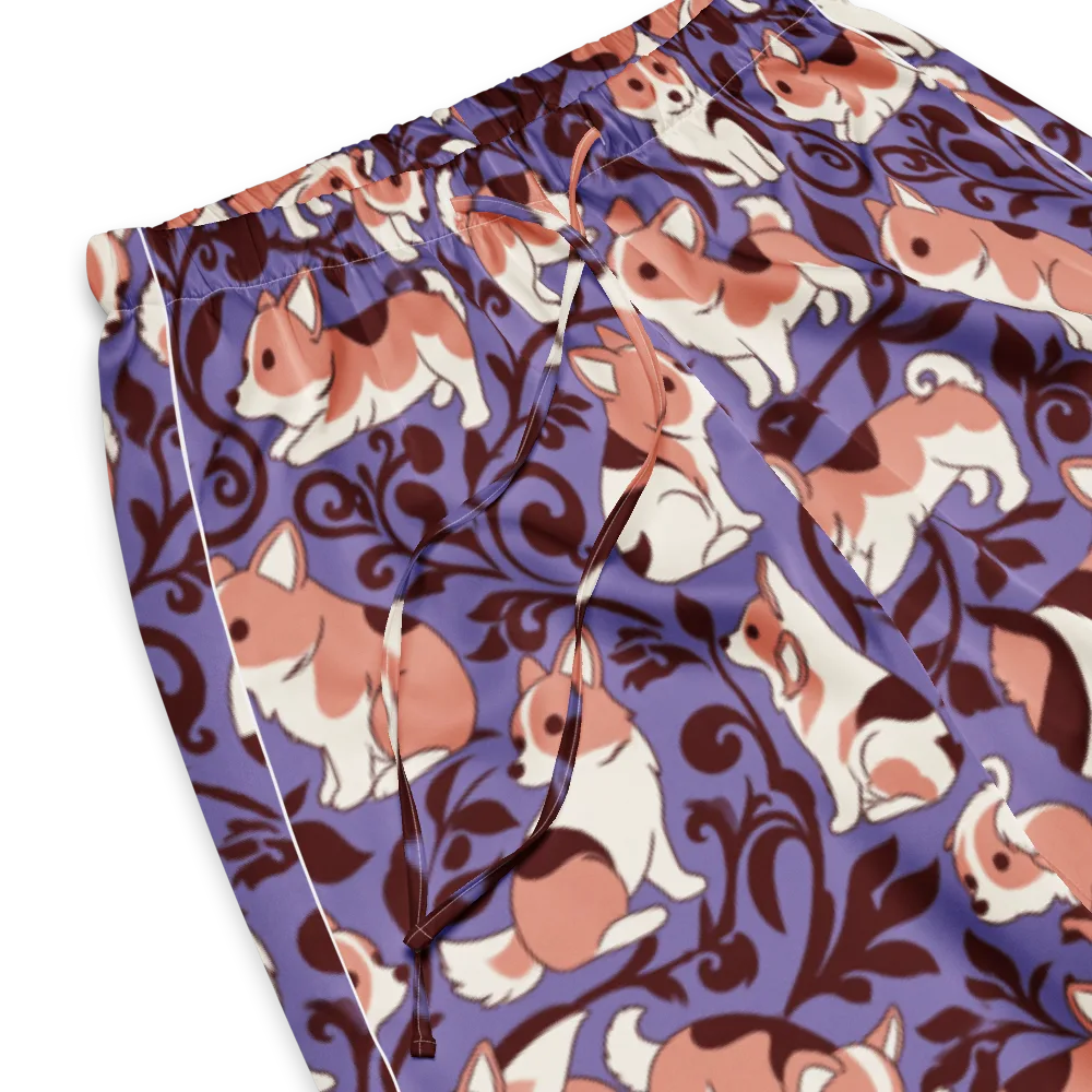 Corgi Damask on Women's Pajama Pants — Product details