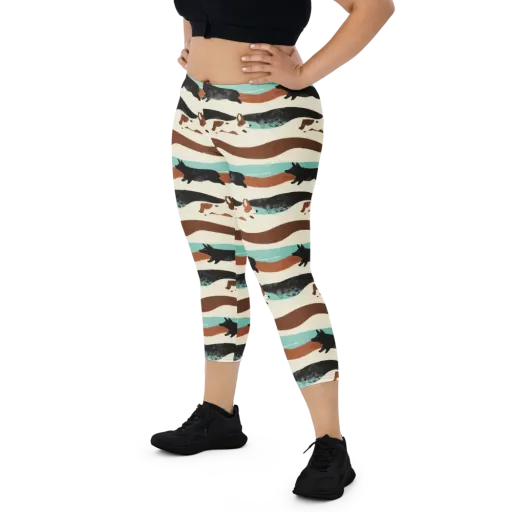 Canine Current on a Capri Leggings