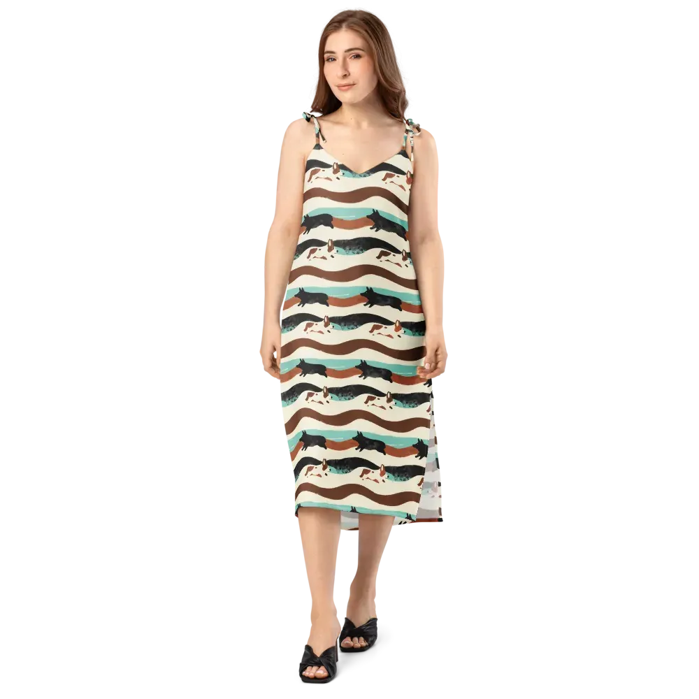 Canine Current on Slip Dress — Front