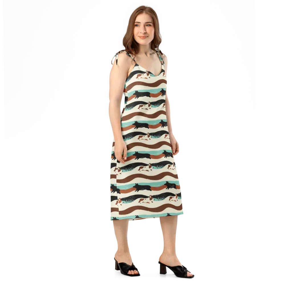 Canine Current on Slip Dress — Right Front