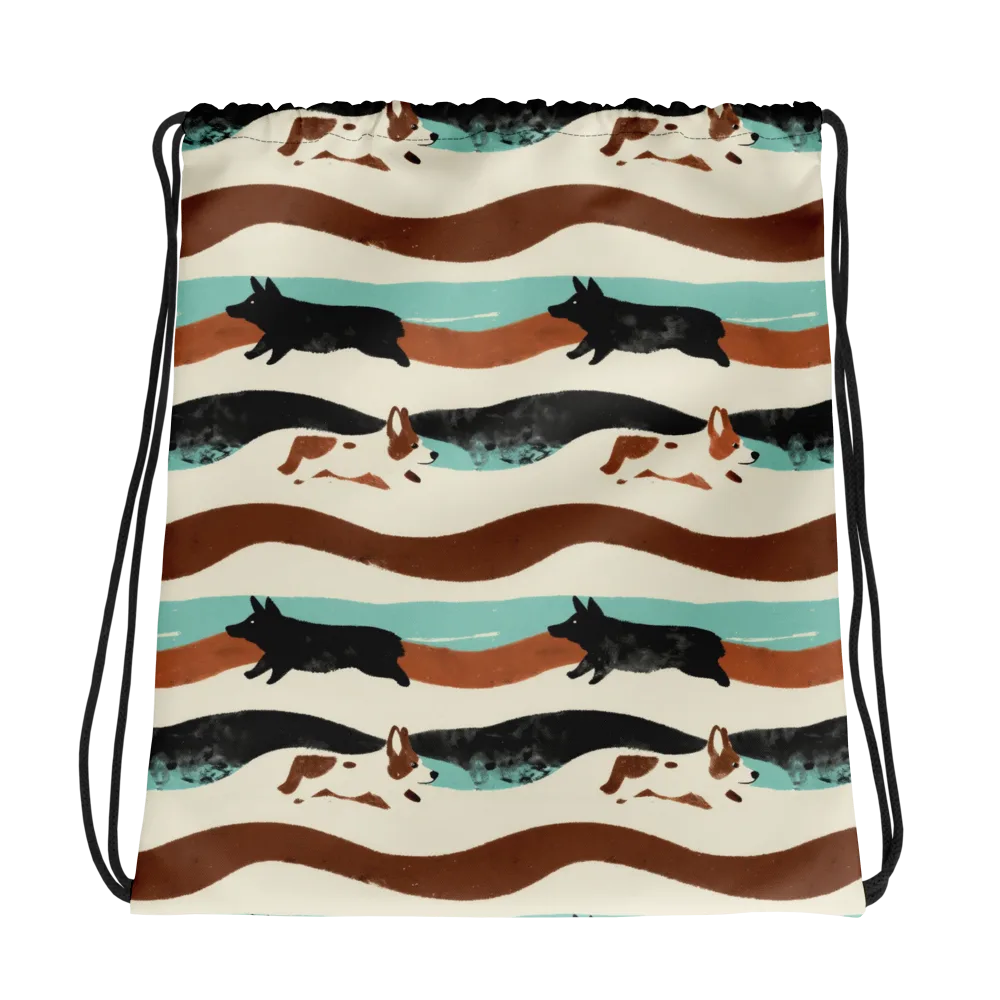 Canine Current on Drawstring Bag — Photo