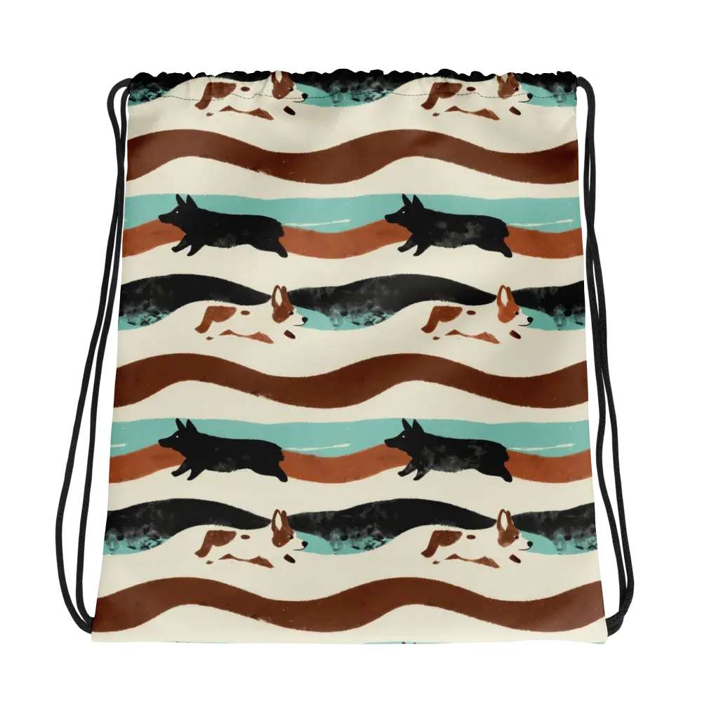 Canine Current on Drawstring Bag — Photo
