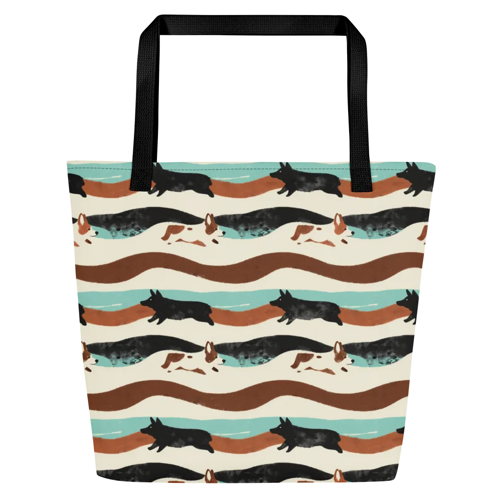 Canine Current on Large Tote Bag W/ Pocket — Front