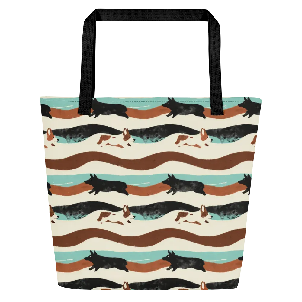 Canine Current on Large Tote Bag W/ Pocket — Front