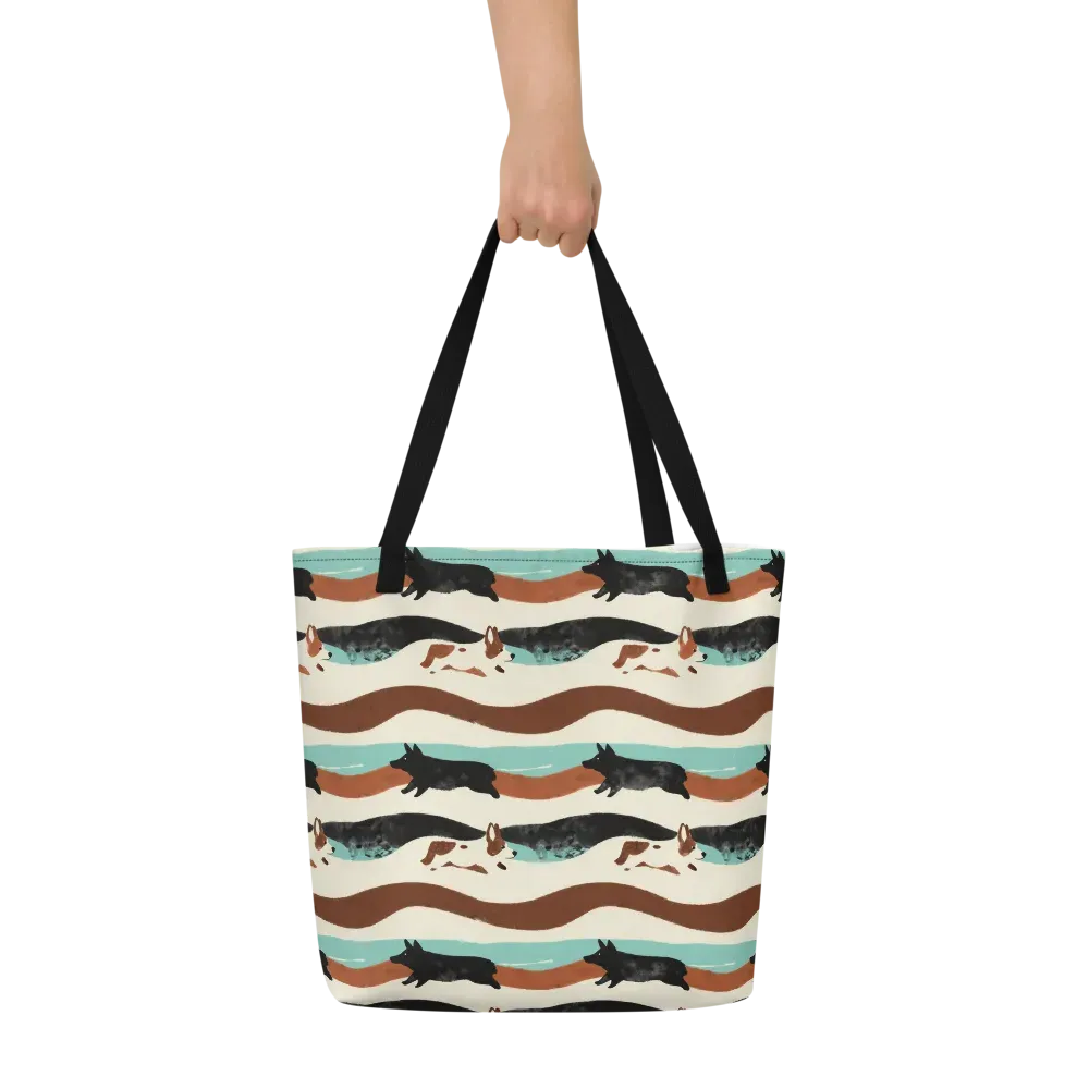 Canine Current on Large Tote Bag W/ Pocket — Front