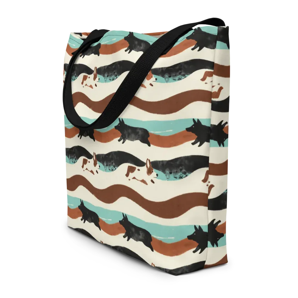 Canine Current on Large Tote Bag W/ Pocket — Front