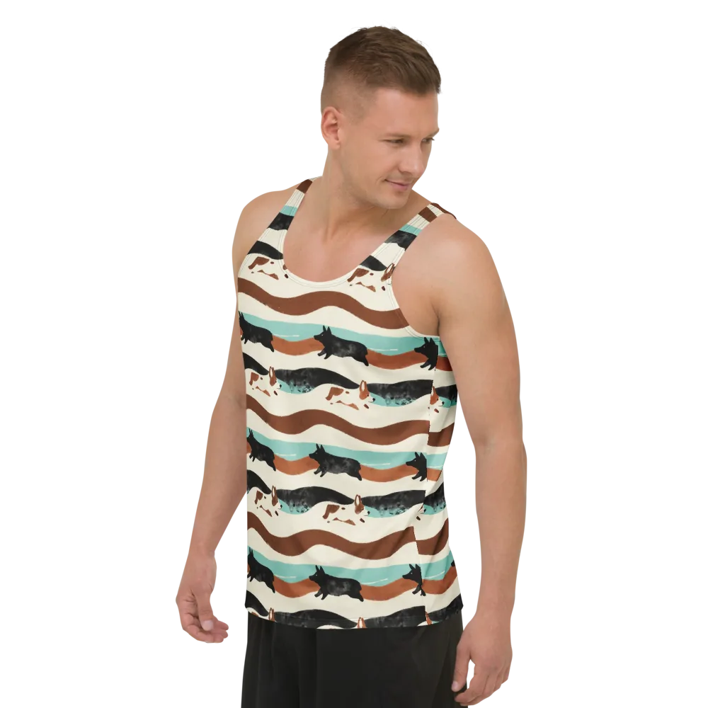 Canine Current on Men's Tank Top — Left Front