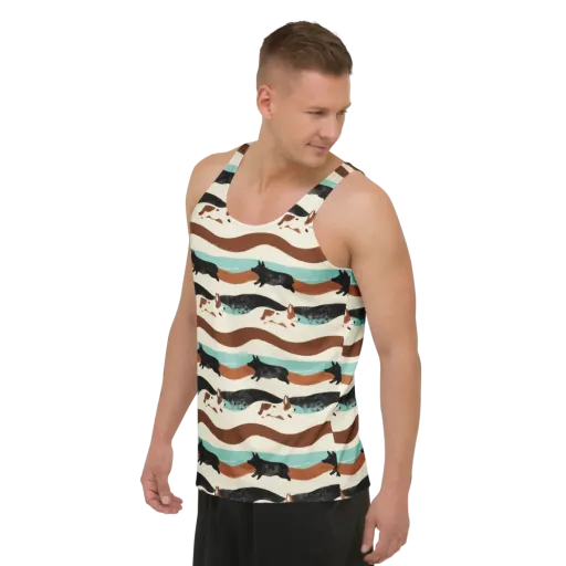 Canine Current on a Men's Tank Top