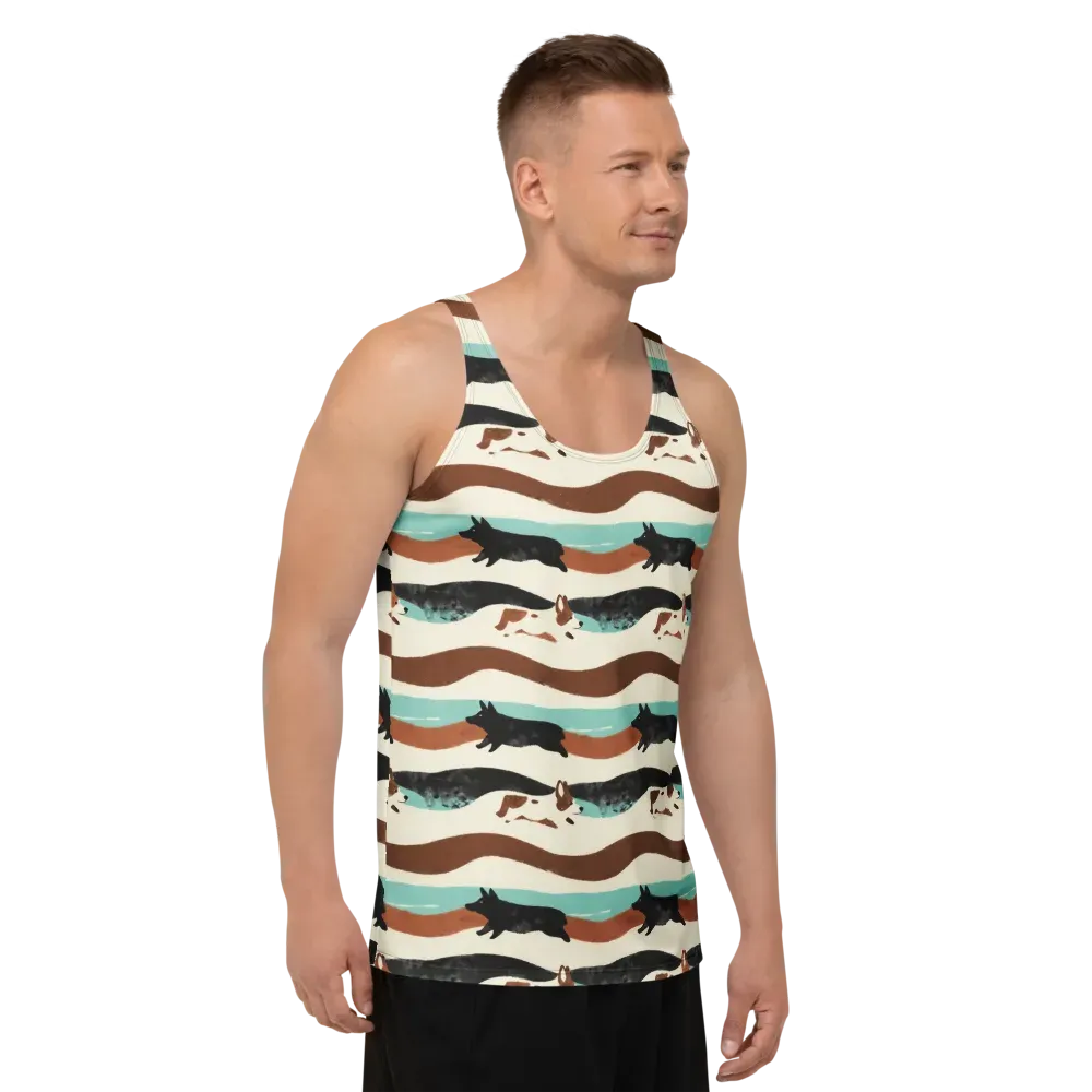 Canine Current on Men's Tank Top — Right Front
