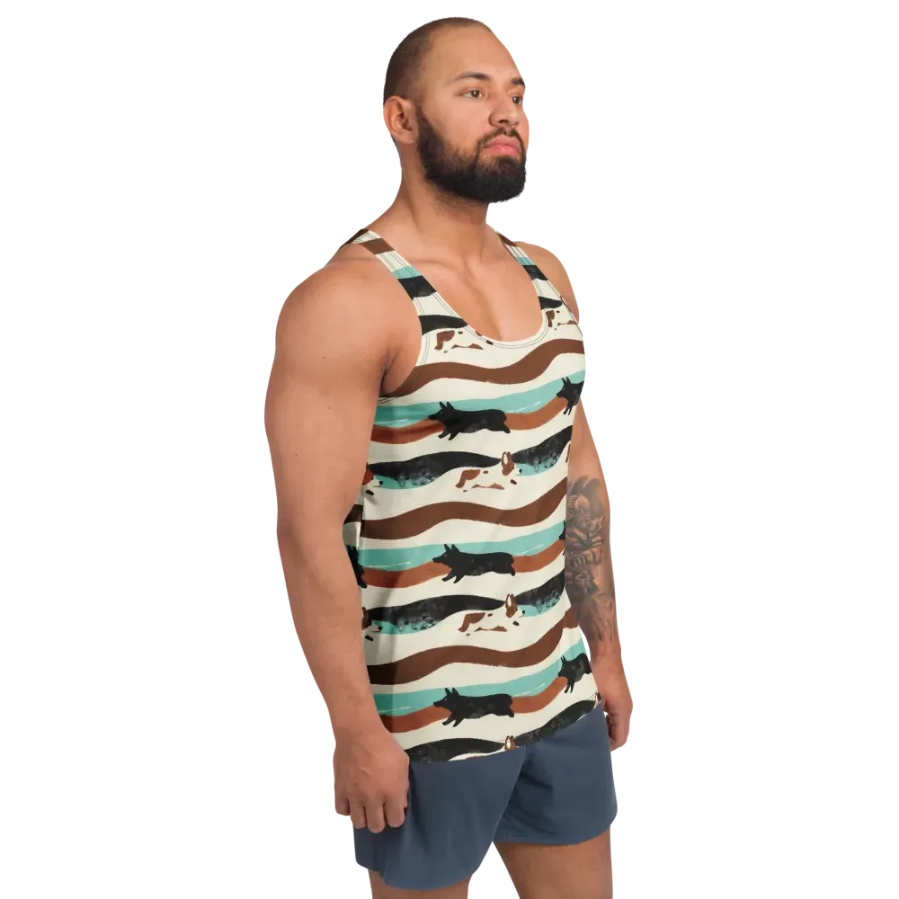 Canine Current on Men's Tank Top — Right Front