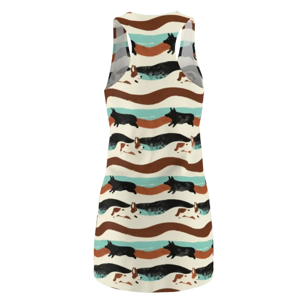 Canine Current on Racerback Dress — Back