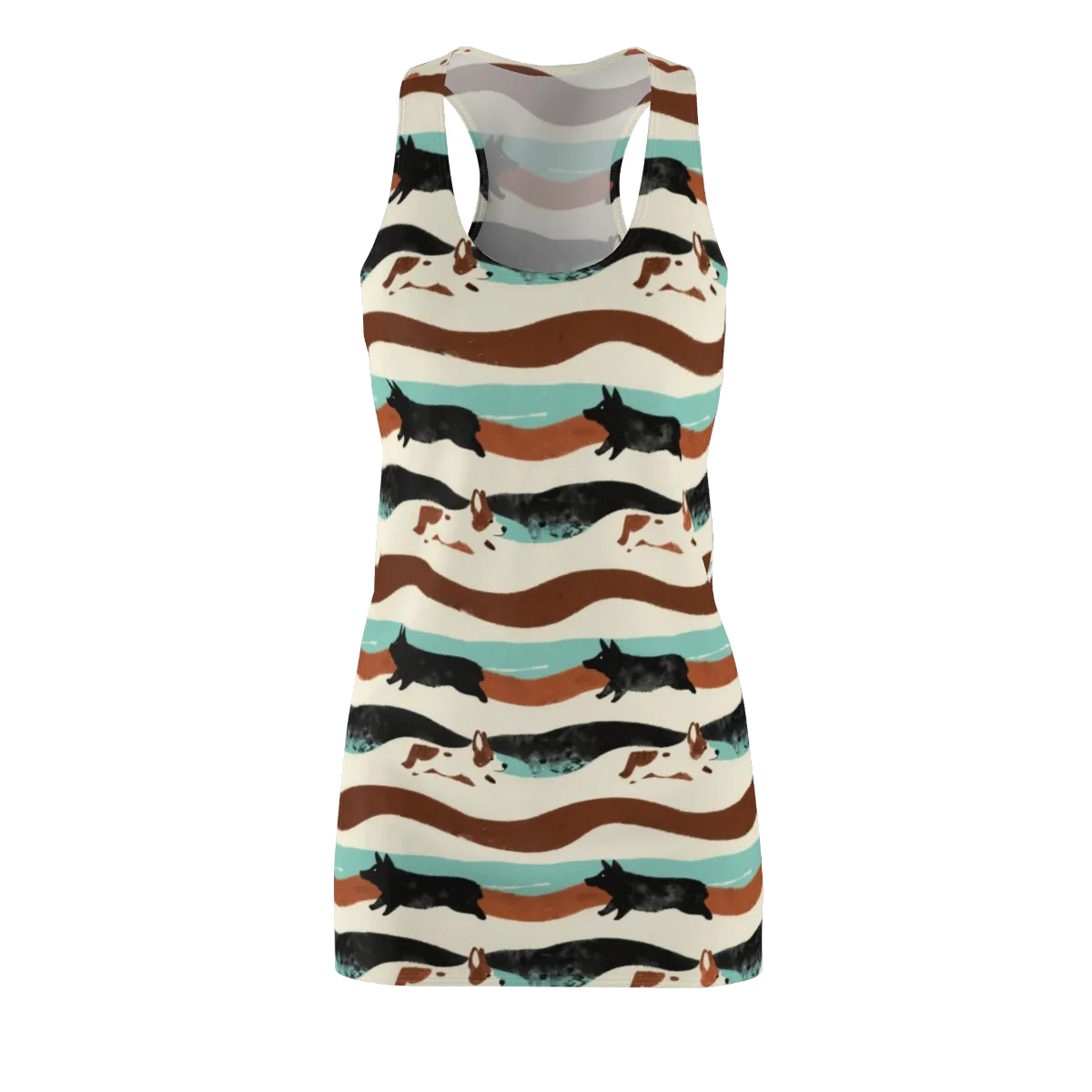 Canine Current on Racerback Dress — Front