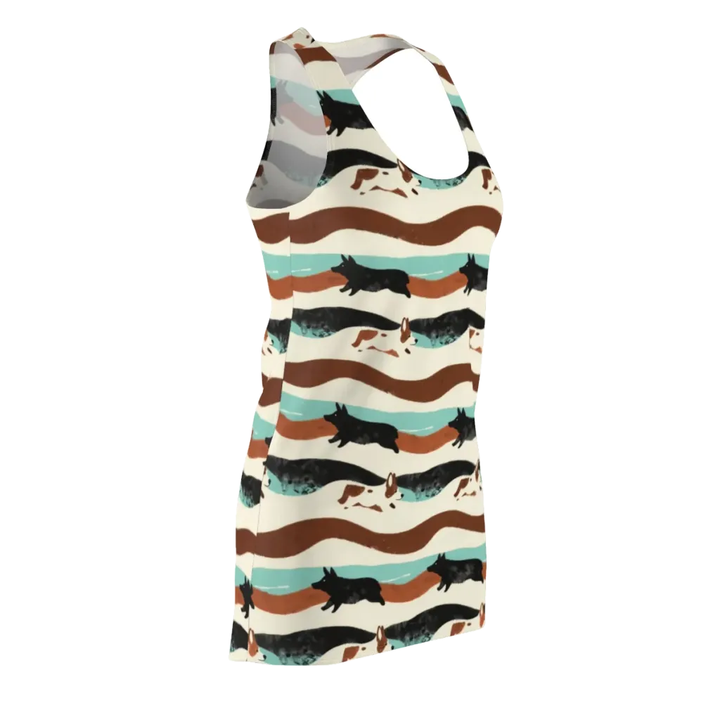 Canine Current on Racerback Dress — Front Side
