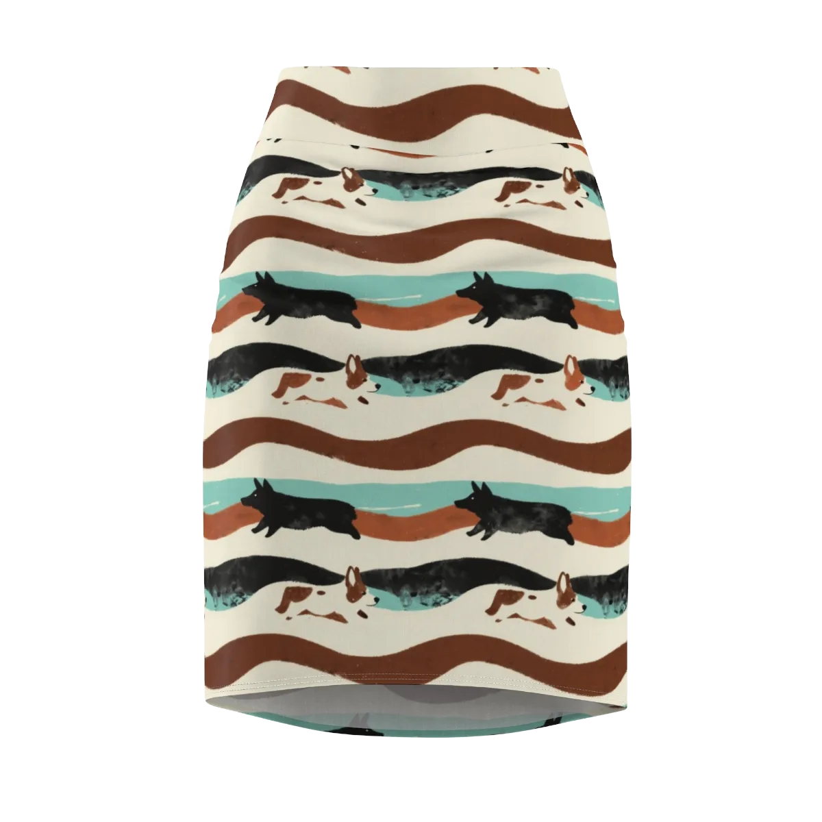 Canine Current on Pencil Skirt — Front