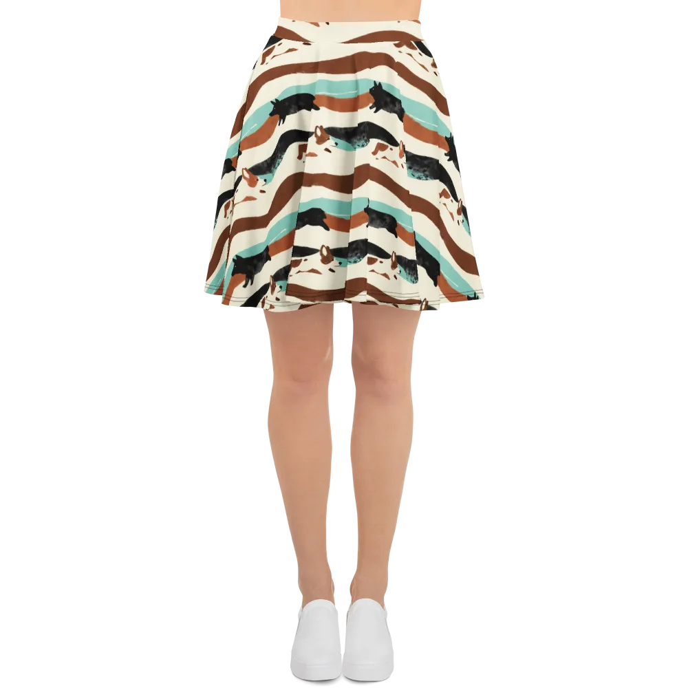 Canine Current on Skater Skirt — Front