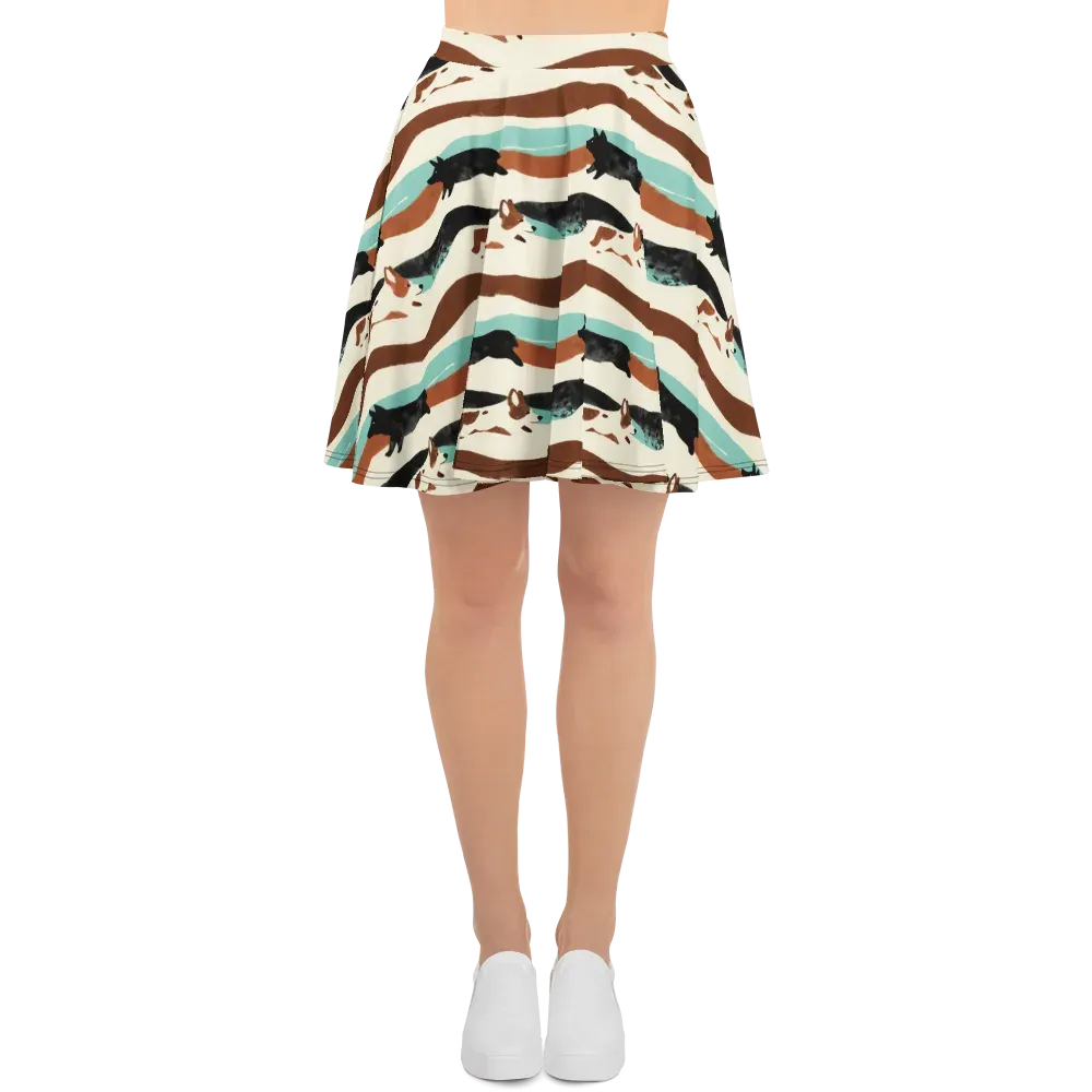 Canine Current on Skater Skirt — Front