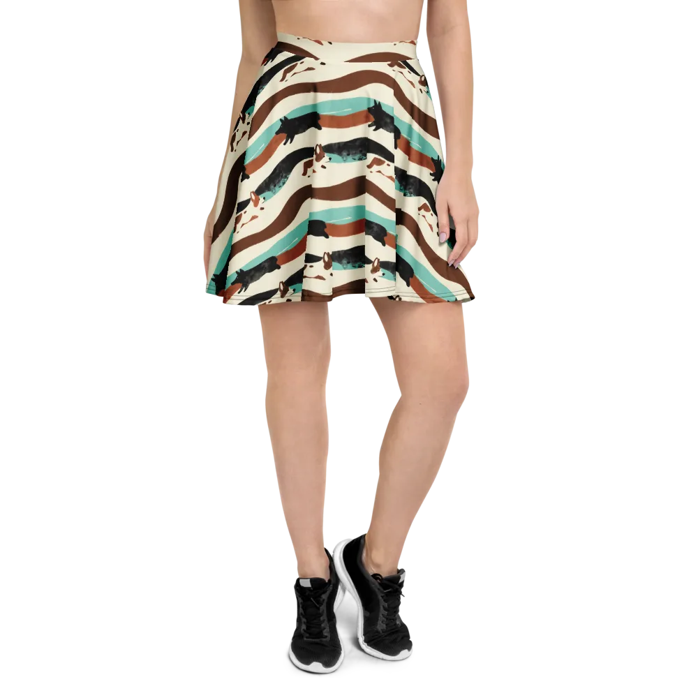 Canine Current on Skater Skirt — Front