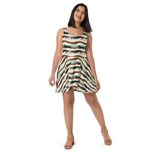 Canine Current on a Skater Dress