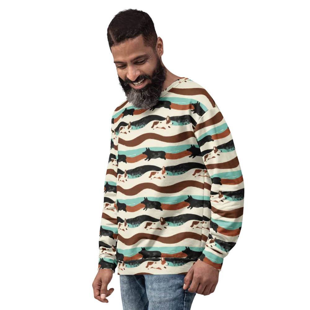 Canine Current on Sweatshirt — Left Front